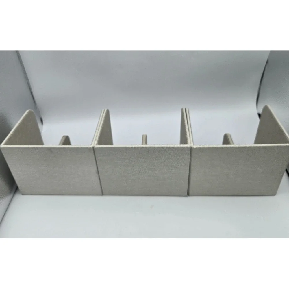 Caraway Food Storage Bin‎ Holder Pantry Organizers Gray Canvas Magnetic Set of 3